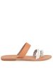 Agnotis Beige White Leather Sandals For Sale