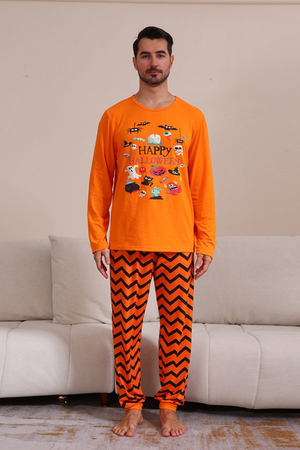 Orange Halloween Family Matching Pajama Set Sale