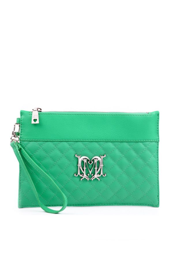 MONOGRAM Mint Quilted Clutch For Cheap