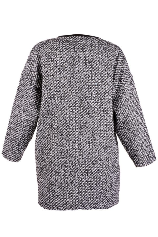 BEATRICE Grey Tweed Coat Discount