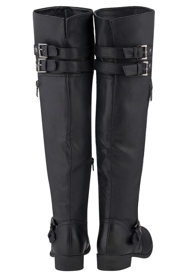 BASILIA Black Thigh-High Riding Boots Sale