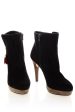 BARBARA BUCCI JULIANA Black Suede Ankle Boots For Sale