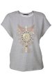 C BLOCK VANITY Grey Embellished Blouse Supply