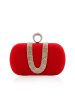 Luxury Red Handbag with Rhinestones on Sale