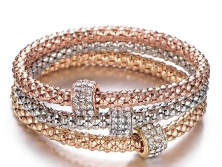 Rodera Bracelets Set in Gold Silver and Rose Gold Online now