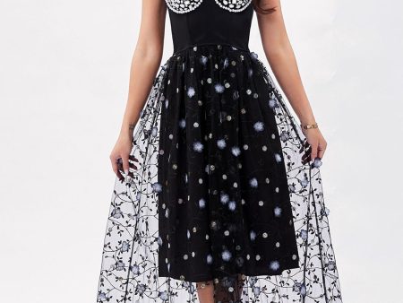 Black A-Line Spaghetti Straps Party Dress Online Sale