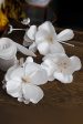 White Elegant Fabric Flower Hair Clips Online Hot Sale