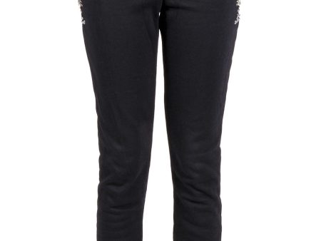 STARLE Black Embellished Joggers Online