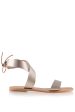 Agathe Platinum Gold Leather Sandals Supply