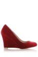 TILDA Red Suede Wedges Online now