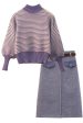 Clodine Purple Sweater and Skirt Set Cheap