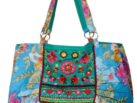 MANOUCHE Blue Flower Tote Online