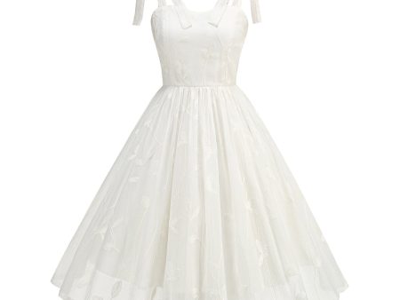 A Line Spaghetti Straps Pleated White Short Cocktail Dress on Sale