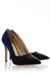 AUBREY Navy Black Suede Pumps Online Sale