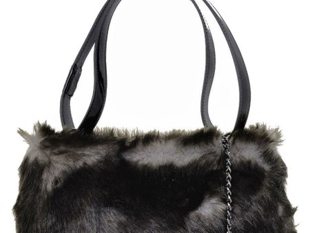 ARMANI JEANS GIUDITTA Grey Fur Bag For Discount