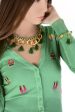 LONDON BALLERINA Green Fitted Cardigan Hot on Sale