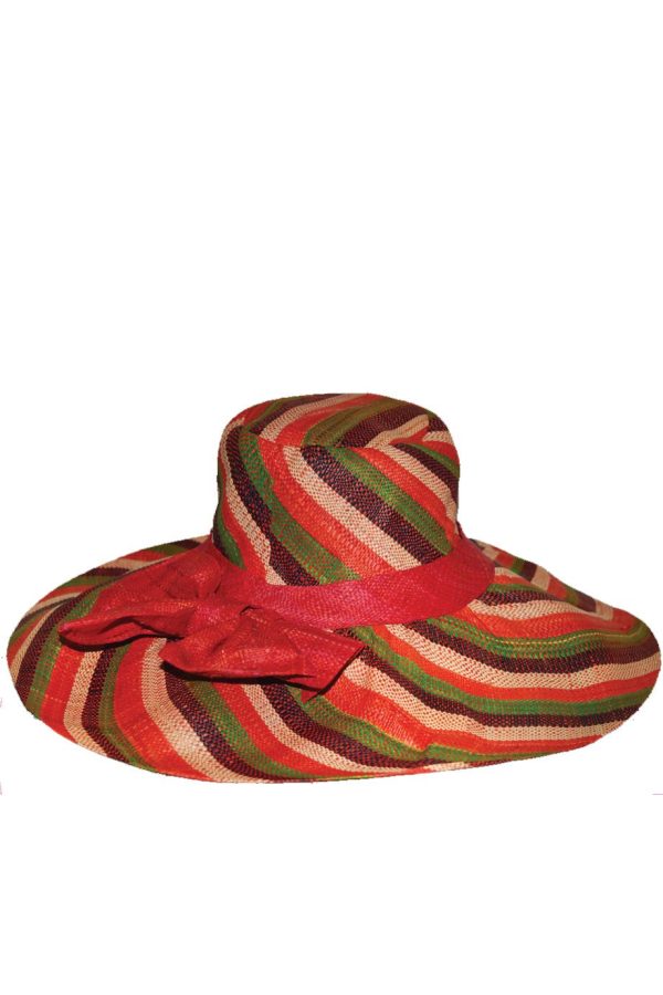 Alondra Multicolor Wide Handmade Madagascar Hat Online