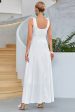 White A-Line Square Neck Long Prom Dress Hot on Sale