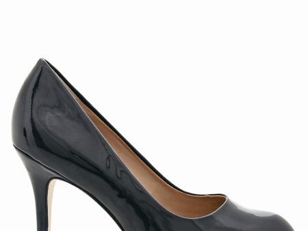 ALDITH Blue Black Patent Leather Pumps Discount