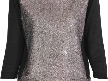 ALIN Black Nacre Crackled Blouse For Cheap