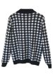 Garda Black and White Houndstooth Jacket and Pants Set For Cheap