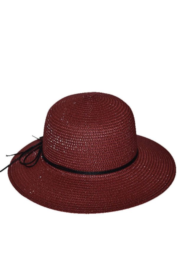 Kitaely Bordeaux Beach Hat Cheap