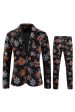 Black Snowflake Printed 3 Pieces Men s Christmas Suit Discount