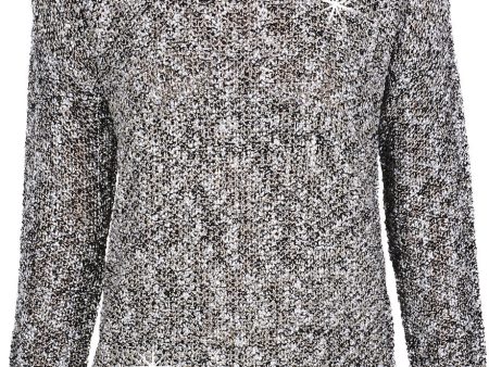 C BLOCK NAOMI Black White Tweed Effect Sweater Fashion