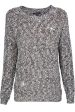 C BLOCK NAOMI Black White Tweed Effect Sweater Fashion