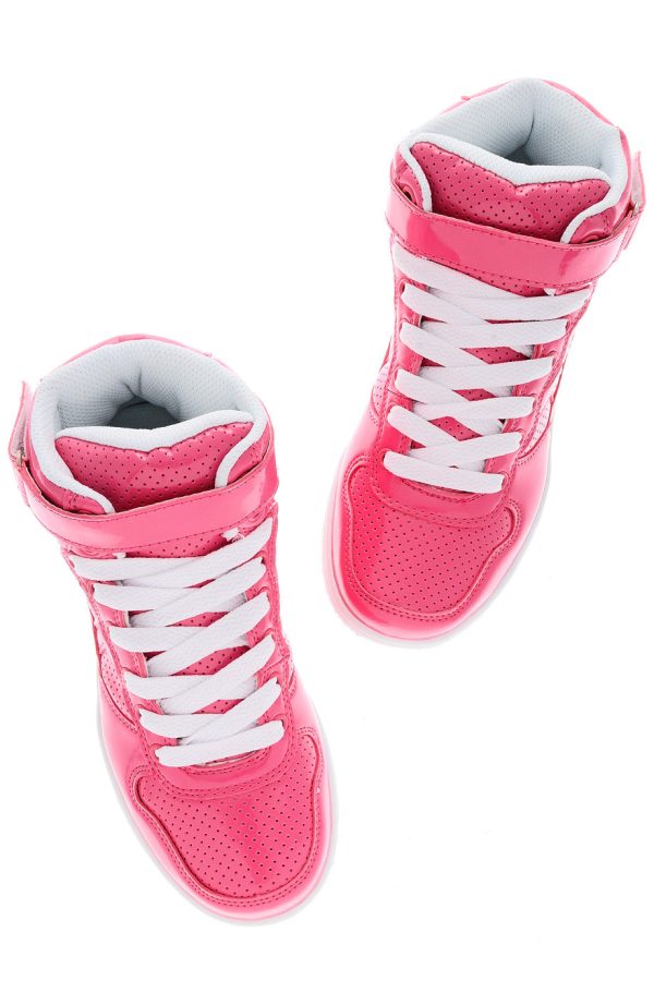 FREDDIE Fuchsia Patent Sneakers Fashion