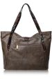 FERCHI BASILISK Taupe Leather Woman Tote Bag Fashion