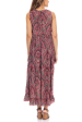 Capricia Purple Printed Sleeveless Dress on Sale