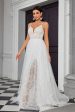 A Line Ivory Spaghetti StrapsAppliqued Long Wedding Dress Discount