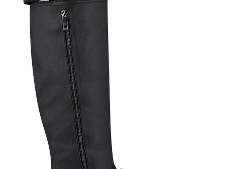 BASILIA Black Thigh-High Riding Boots Sale