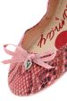 MIRIAM Pink Snakeprint Ballerinas Online Sale