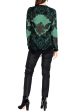 JAEDA Emerald Sheer Paisley Top Discount