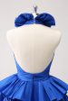 Royal Blue A-Line Halter Tiered Short Homecoming Dress with Ruffles Discount