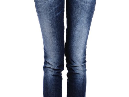 CARLOS MIELE FADED Dark Blue Jeans Online now