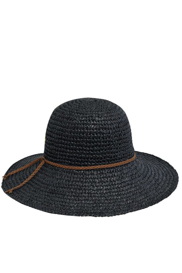 Bernie Black Straw Beach Hat on Sale