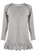 LEANDER Grey Lace Long Blouse For Cheap