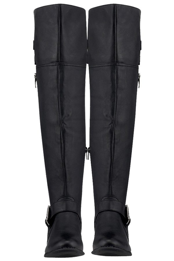 BASILIA Black Thigh-High Riding Boots Sale