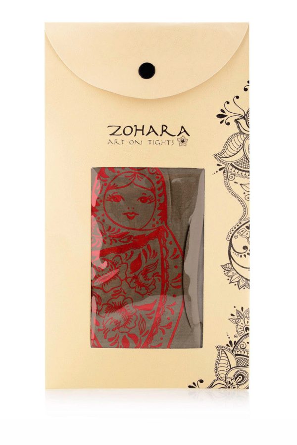 ZOHARA BABUSHKA Khaki Opaque Tights For Discount