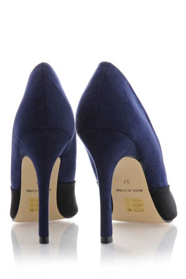 AUBREY Navy Black Suede Pumps Online Sale