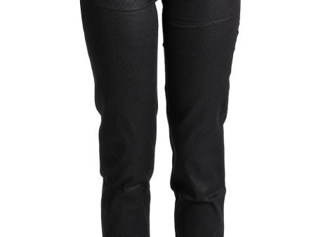 ARCAMEDIS Black Snake Textured Trousers Online