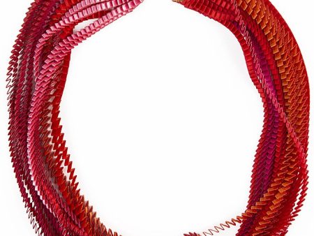 EOS Red Color Fabric Necklace Cheap