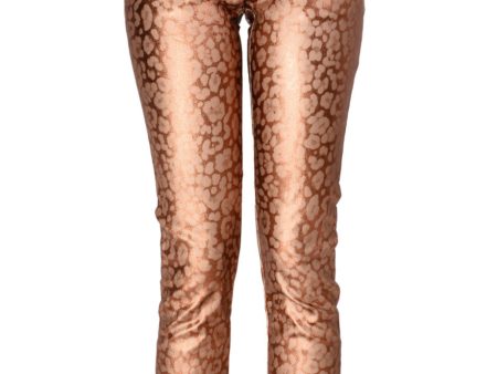 REINA Metallic Bronze Leopard Pants Sale