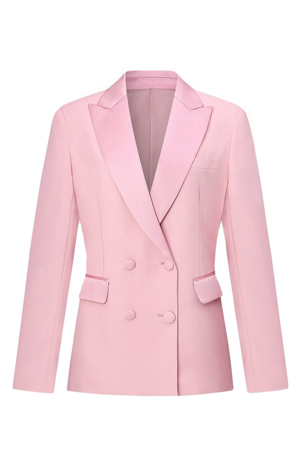 Blush Double Breasted 2 Piece Women s Suit on Sale