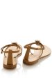 ANGELO VALENTE ZORA Beige Crystal Sandals For Cheap