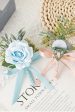 Elegant Blue Pearl Prom Wrist Corsage for Wedding Party Online