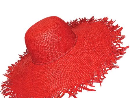 Avoria Red Handmade Madagascar Hat Online